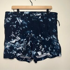 VSTR Men’s Large Slim Fit Swim Trunks Hybrid Shorts Blue Tie Dye‎ Athletic